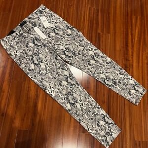 Sanctuary Denim Jeans Snake Print Ankle Skinny Animal Print Grey Black New Sz 31